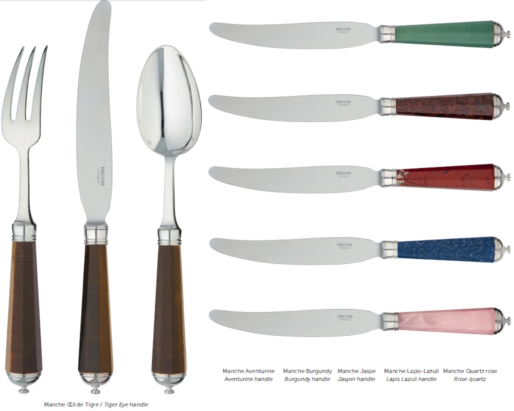 flatware Ercuis sterling medicis aventurine fish serving knife 691748